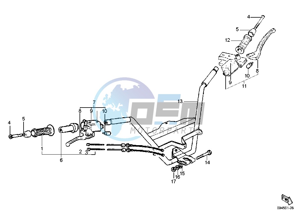 Handlebar - Master cylinder