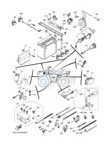 YFM550FWA YFM550DE GRIZZLY 550 (1NPC) drawing ELECTRICAL 1