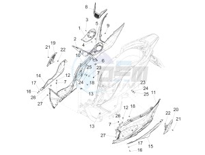 MEDLEY 150 4T IE ABS MA03M, M885M (APAC) drawing Central cover - Footrests