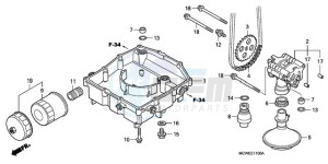 VFR8009 UK - (E / MME TWO) drawing OIL PUMP