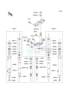 KX 65 A [KX65 MONSTER ENERGY] (A6F - A9FA) A9FA drawing FRONT FORK-- A7F - A9FA- -