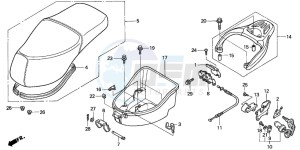 SH150 125 drawing SEAT/LUGGAGE BOX