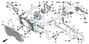 CB1300S CB1300SUPER FOUR drawing RADIATOR (CB1300/S)