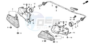 TRX350FM FOURTRAX drawing TAILLIGHT