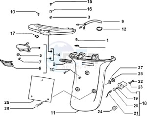 Zip 50 catalyzed drawing rear tail lamp-rear guard