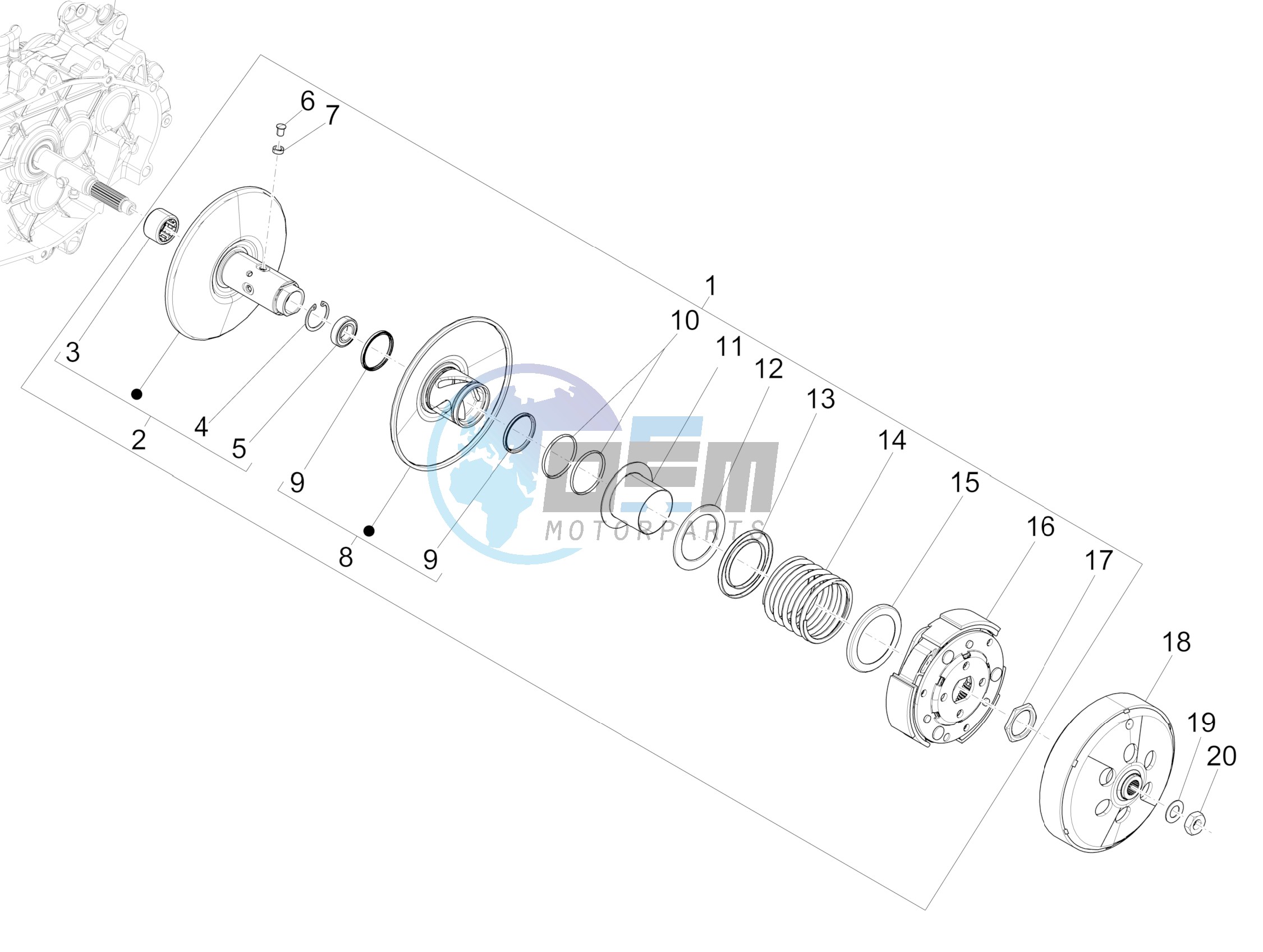 Driven pulley