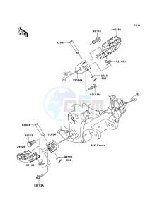 KX450F KX450D8F EU drawing Footrests