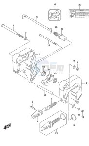 DF 9.9A drawing Clamp Bracket Non-Remote Control