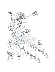 Z800 ABS ZR800DGF UF (UK FA) XX (EU ME A(FRICA) drawing Swingarm