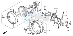 CB1300A CB1300SUPER FOUR drawing HEADLIGHT (1)