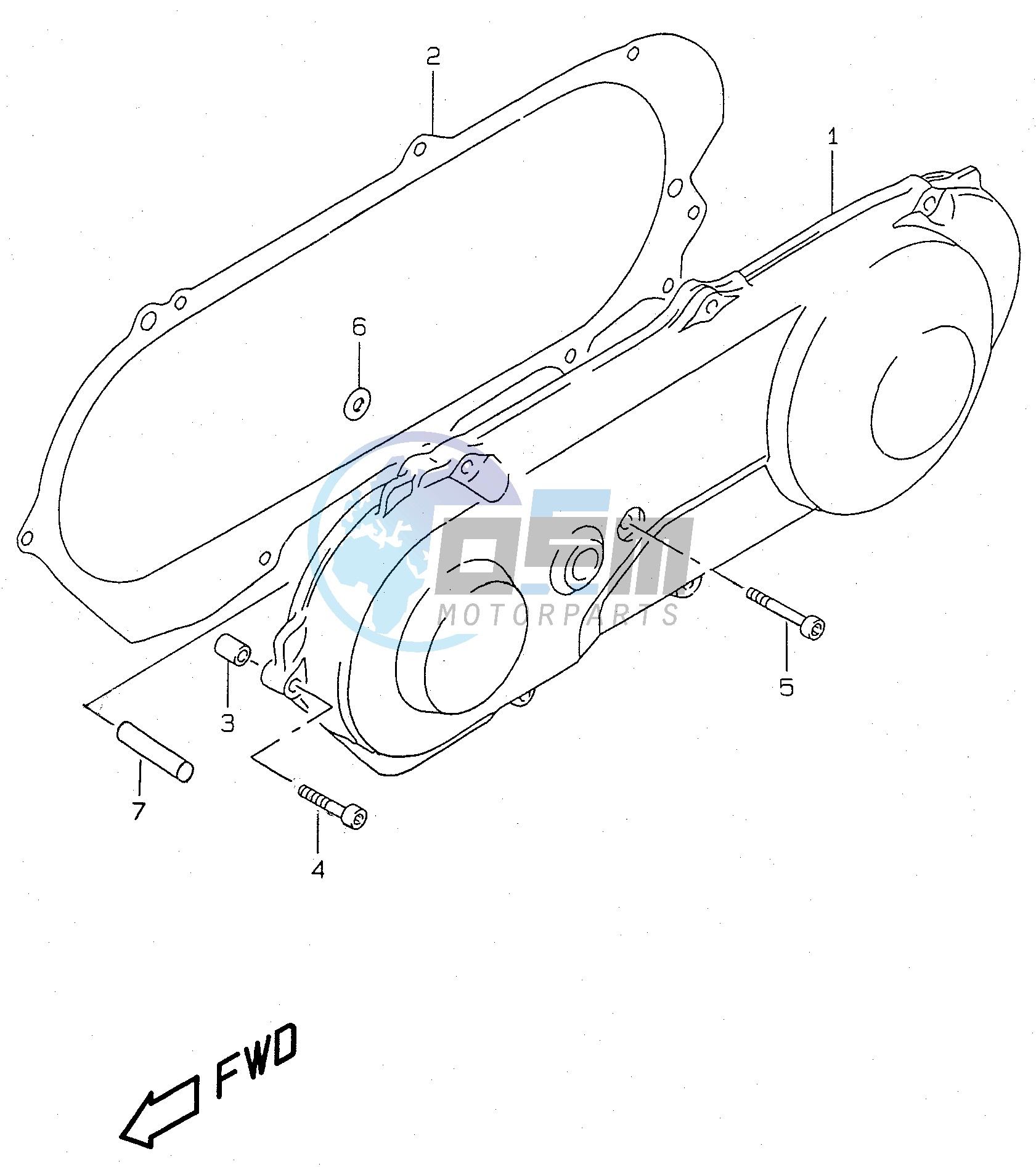 CRANKCASE LH COVER (model K1)