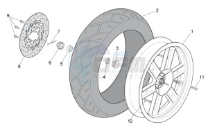 Sport City Cube 125-200 carb e3 drawing Rear Wheel