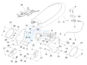 V7 II Stornello ABS 750 drawing Saddle-Central body