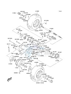 KSF 80 A [KFX80] (A6F) A6F drawing REAR HUB