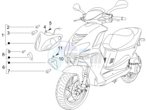 NRG 50 power DT serie speciale drawing Head lamp - Turn signal lamps