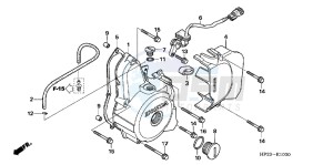 TRX90XC TRX90 ED drawing LEFT CRANKCASE COVER