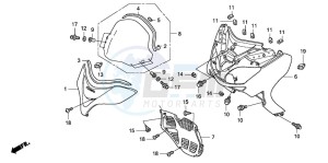 NSS250X FORZA X drawing FRONT COVER/WINDSCREEN