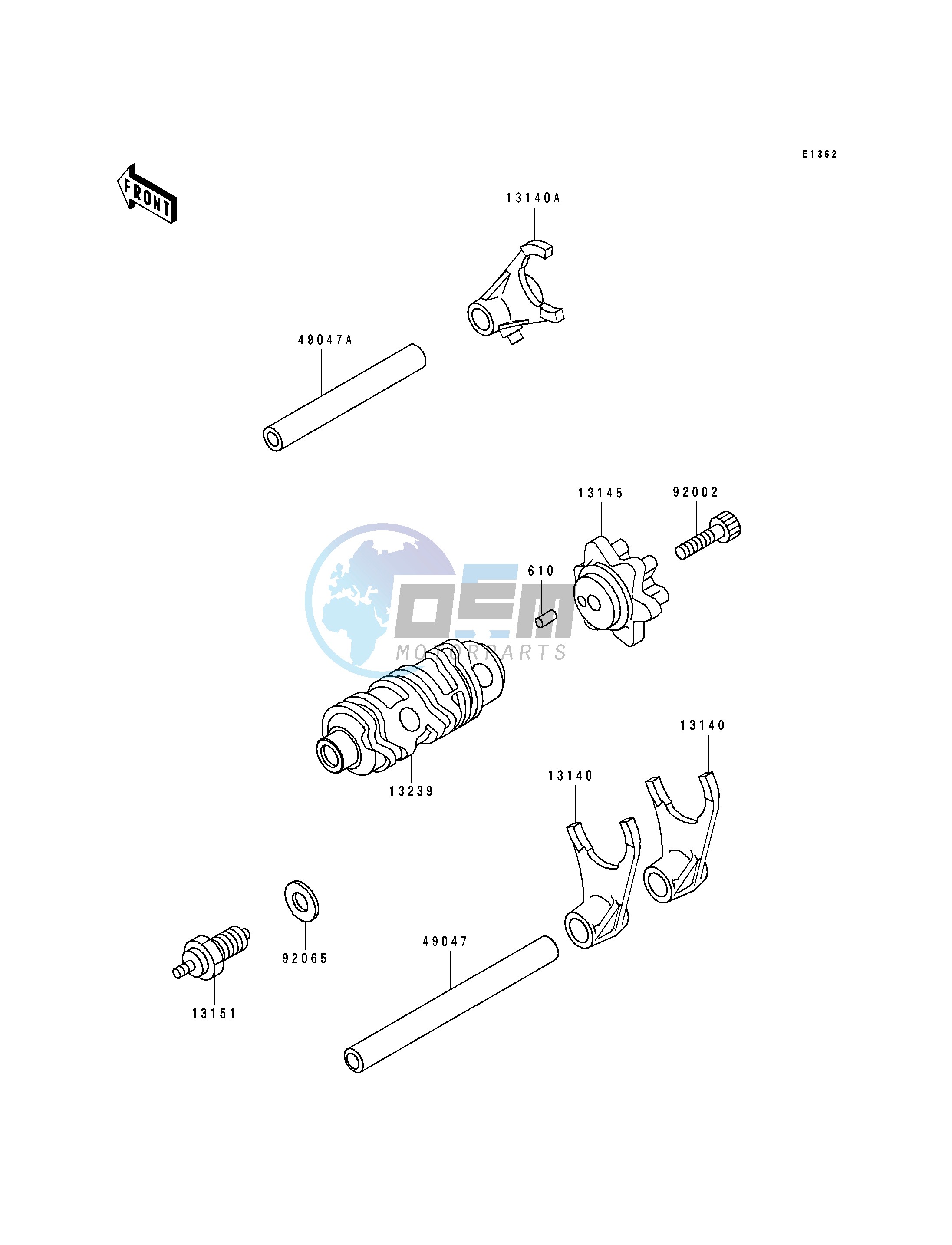 GEAR CHANGE DRUM_SHIFT FORK-- S- -