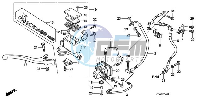 FR. BRAKE MASTER CYLINDER (SH300A/AR)