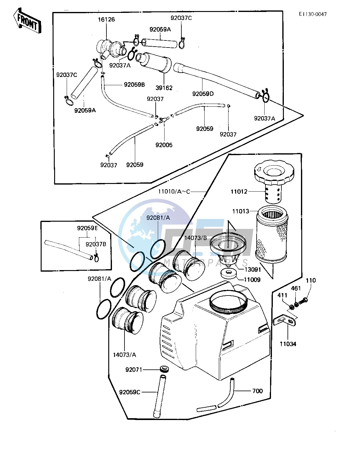 AIR CLEANER -- 81-82 H1_H2- -