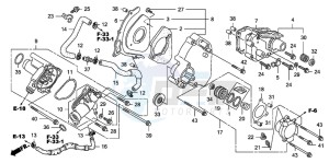 CB1300S CB1300SUPERBOLD'OR drawing LEFT REAR COVER/WATER PUM P