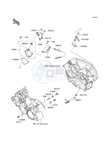 KSV 700 A [KFX 700] (A6F-A9F) A6F drawing GEAR CHANGE MECHANISM