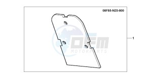 GL1500C drawing BACKREST TRIM