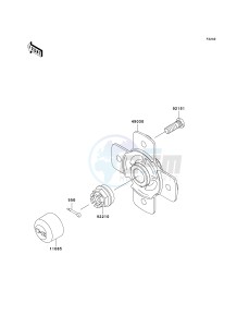 KVF 750 F [BRUTE FORCE 750 4X4I] (F8F) F8F drawing REAR HUB