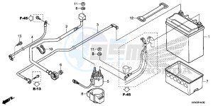 TRX500FE2F TRX500F Europe Direct - (ED) drawing BATTERY