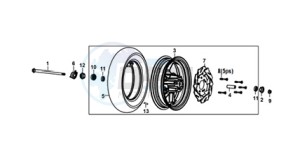 E-XPRO (EH4LW4-EU) (M3) drawing FRONT WHEEL