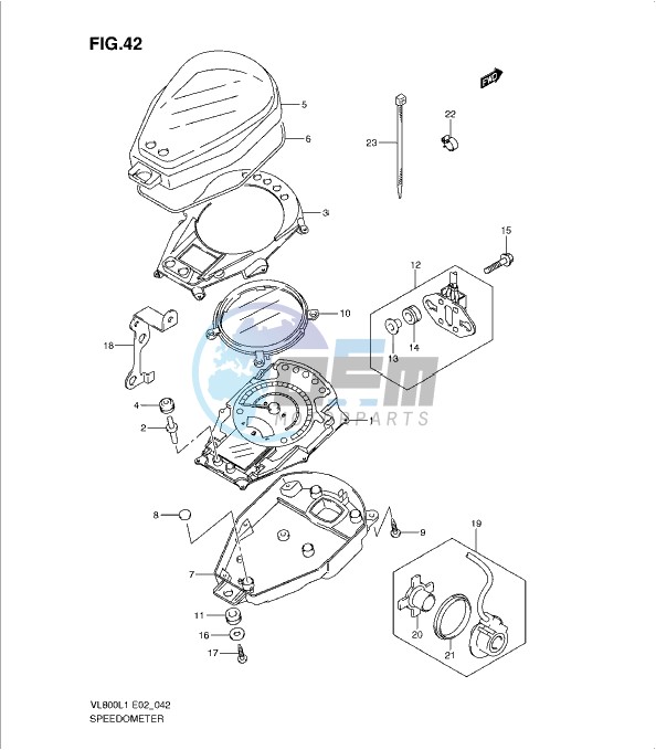 SPEEDOMETER (VL800CL1 E24)