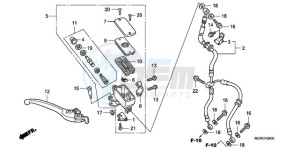 CBF600N9 France - (F / CMF) drawing FR. BRAKE MASTER CYLINDER (CBF600S/N)