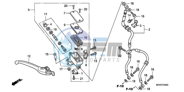 FR. BRAKE MASTER CYLINDER (CBF600S/N)