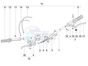 Liberty 125 4t Sport e3 (UK) UK drawing Handlebars - Master cilinder