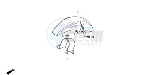 NX650 500 DOMINATOR drawing FRONT FENDER/ FRONT DISK COVER