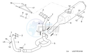 RSV 2 1000 SP drawing Exhaust pipe