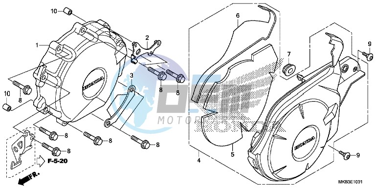 A.C. GENERATOR COVER ( CBR1000RR 2MA/ RA/ SA)