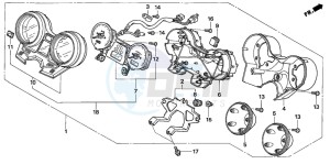 CB1300F CB1300SUPER FOUR drawing METER (CB1300/A/F/F1)