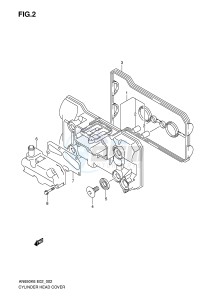 AN650 (E2) Burgman drawing CYLINDER HEAD COVER