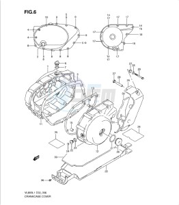 VL800 drawing CRANKCASE COVER