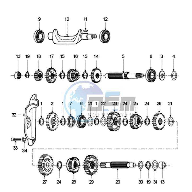 DRIVE SHAFTS / KICKSTARTER AFTER 03-2010