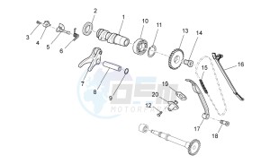 SXV 450-550 2009-2011 drawing Front cylinder timing system