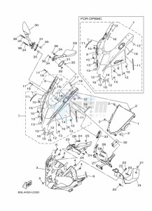 YZF320-A YZF-R3 (B7P6) drawing WINDSHIELD