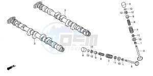 CBR1100XX SUPER BLACKBIRD drawing CAMSHAFT/VALVE