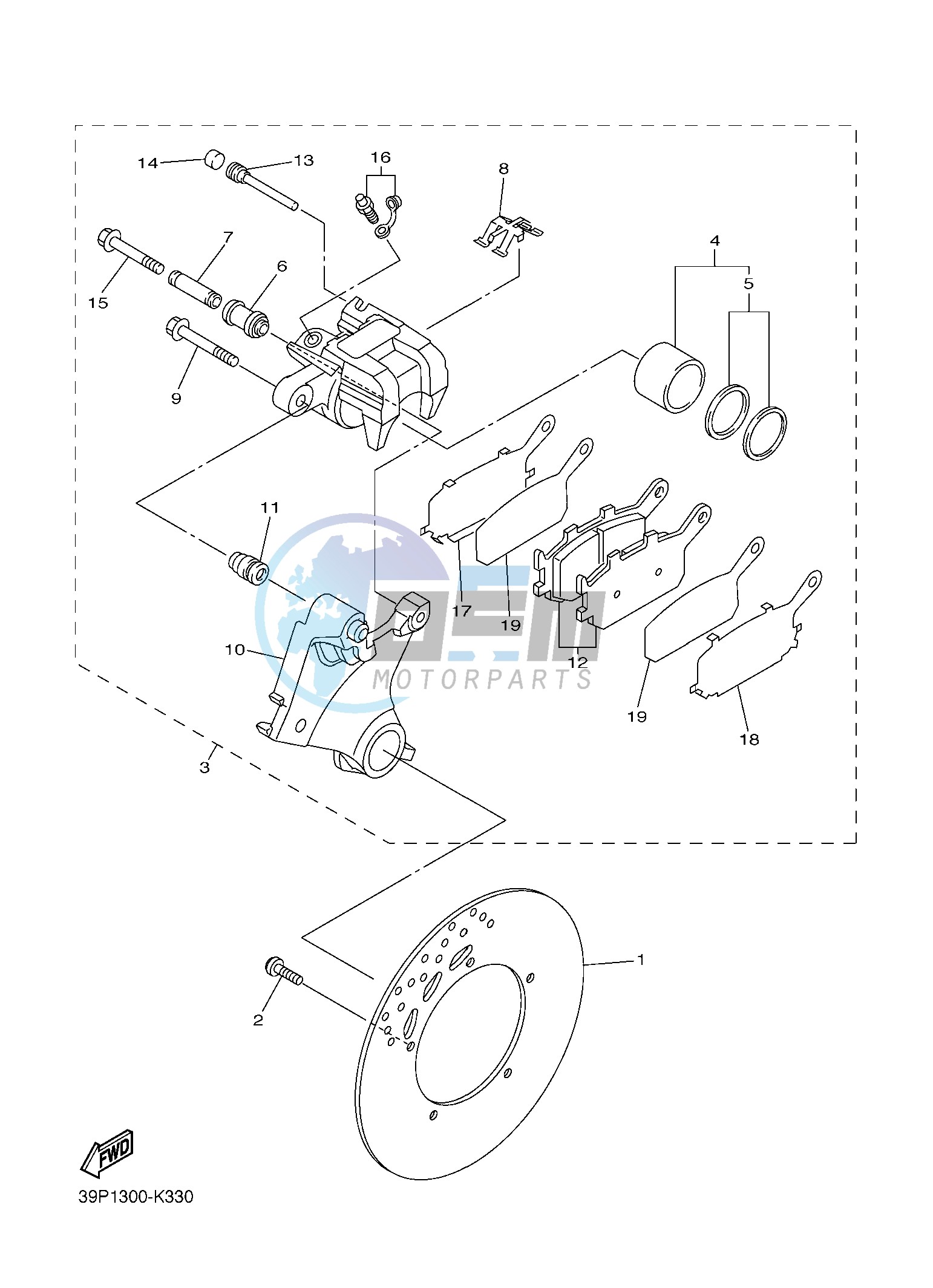 REAR BRAKE CALIPER