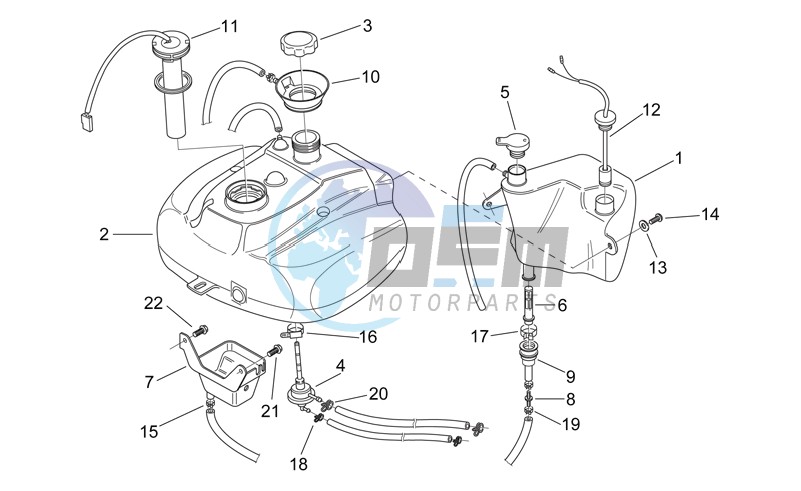 Oil and fuel tank