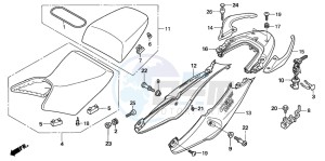 CBF1000T drawing SEAT/SEAT COWL