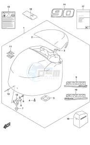 DF 90A drawing Engine Cover