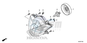 SH125ADSE SH125ADS UK - (E) drawing HEADLIGHT