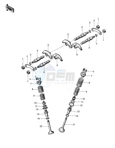 KZ 400 S [SPECIAL] (S) [SPECIAL] drawing ROCKER ARMS_VALVES -- 75 S- -